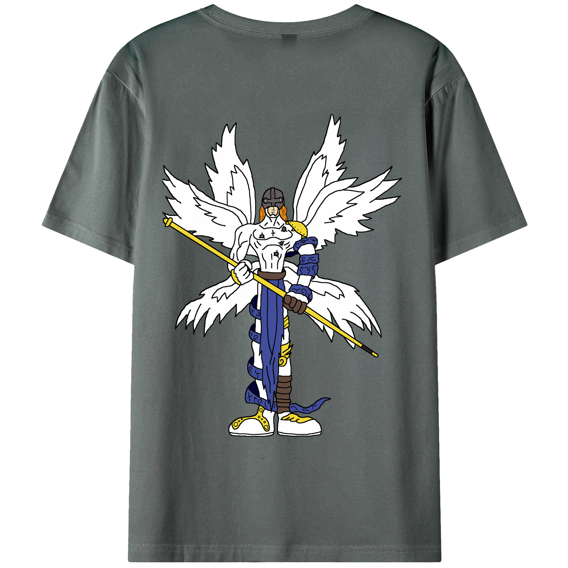 （画像用） Digimon デジタルモンスター/デジモン 綿100％半袖Tシャツ（背面プリント）